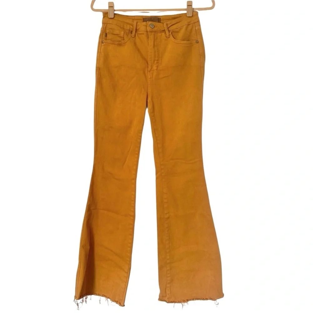 Judy Blue Marigold High Rise Tummy Control Top Flare Jeans Womens 7 28 Stretch